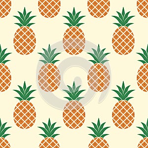 Seamless pineapple pattern. vector