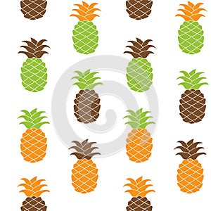 Seamless pineapple pattern Vector illustration.