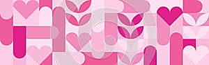 Seamless pink background for Mother\'s Day card template.