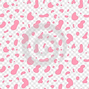 Seamless pink cow hide pattern. Vector repeat texture