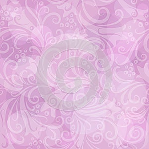 Seamless pink floral pattern