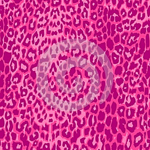 Seamless pink leopard texture pattern.