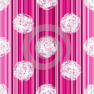 Seamless pink pattern with vertical stripes