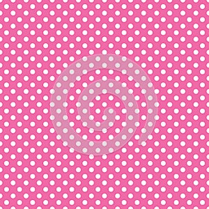 Seamless pink polka dot background photo