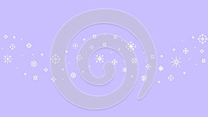 Seamless Pixel Snowflake Pattern on Purple Pink Gradient Vector Background