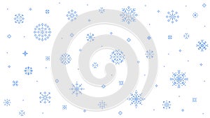 Seamless Pixel Snowflake Pattern on Purple Pink Gradient Vector Background