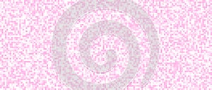 Seamless pixelated pink texture. Light rose noise grain pattern. Incarnadine mosaic background. Roseate shades glitter photo