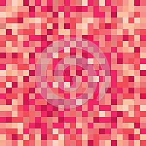 Seamless pixelated ruby red surface texture mapping background for various digital applications.