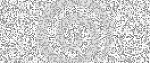 Seamless pixelated tv noise texture. White noise signal grain. Television screen interferences and glitches. Grey shades photo