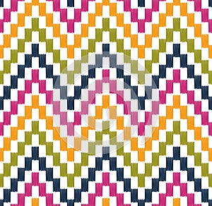 Seamless pixelated zigzag pattern