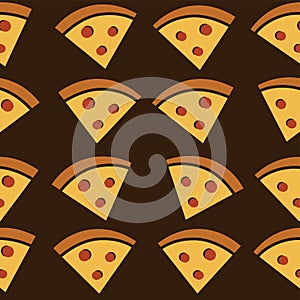 Seamless pizza slice tasty art theme