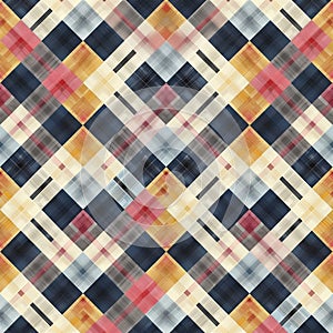 Seamless plaid pattern, classic check design in ultra-high-resolution, perfect for digital and textile applications photo