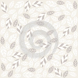 Seamless plant pattern with fabric texture
