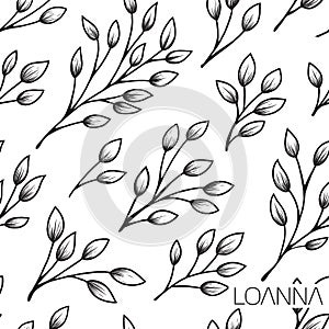 Seamless plant pattern.