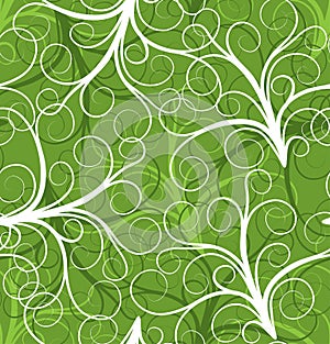 Seamless plant pattern, vector