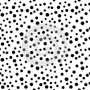 Seamless polka dot in black and white