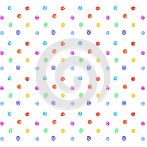 Seamless polka dot pattern. Random polka dots texture. Stylish doodles