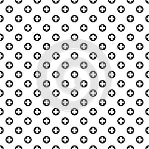 Seamless polka dot texture with medical cross pattern No. 2