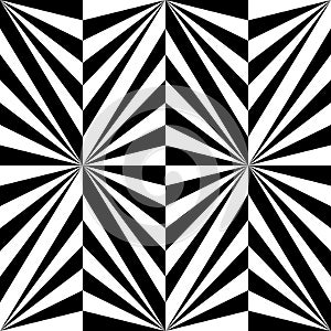 Seamless Polygonal Black and White Striped Pattern. Geometric Abstract Background. Suitable for textile, fabric and packaging