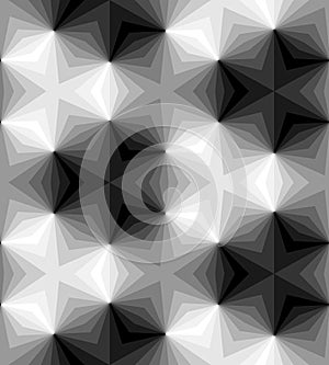 Seamless Polygonal Monochrome Pattern.