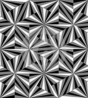 Seamless Polygonal Monochrome Pattern. Geometric Abstract Background. Suitable for textile, fabric and packaging