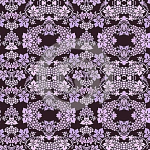 Seamless purple damask pattern