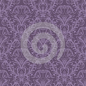 Seamless purple floral wallpaper