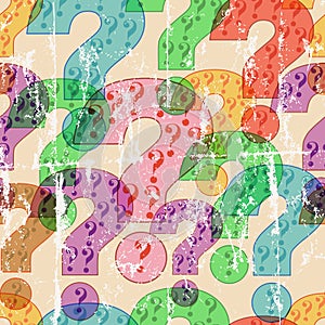 Seamless question mark background