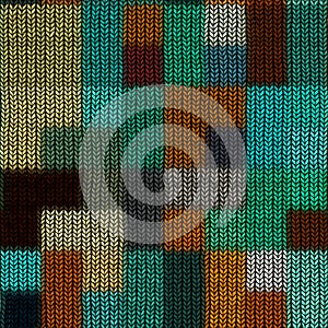 Seamless quilted knitted pattern