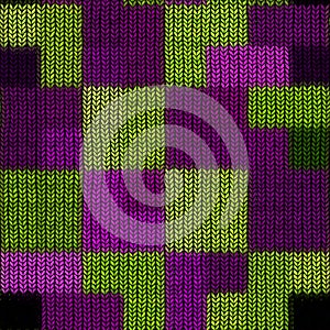 Seamless quilted knitted pattern