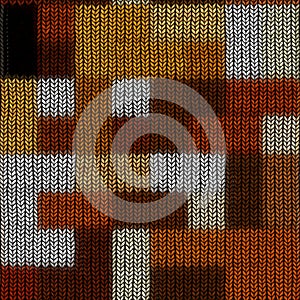 Seamless quilted knitted pattern