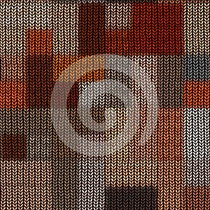 Seamless quilted knitted pattern