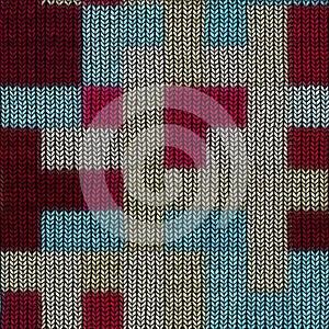 Seamless quilted knitted pattern