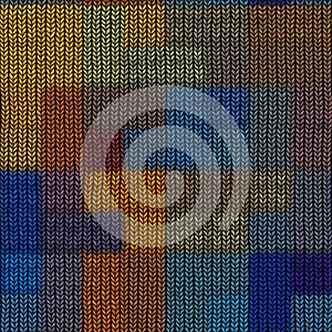 Seamless quilted knitted pattern