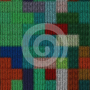 Seamless quilted knitted pattern