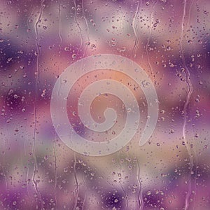 Seamless rain drop water repeat pattern on blur