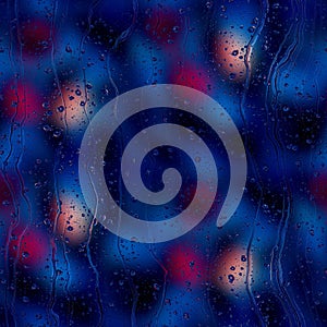 Seamless rain drop water repeat pattern on blur