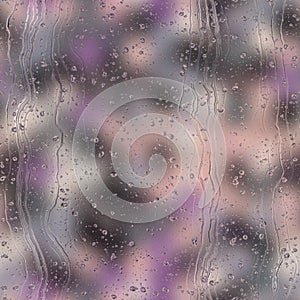 Seamless rain drop water repeat pattern on blur