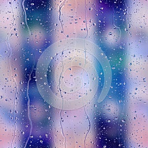 Seamless rain drop water repeat pattern on blur