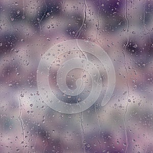 Seamless rain drop water repeat pattern on blur