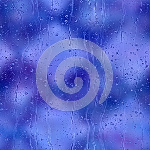 Seamless rain drop water repeat pattern on blur