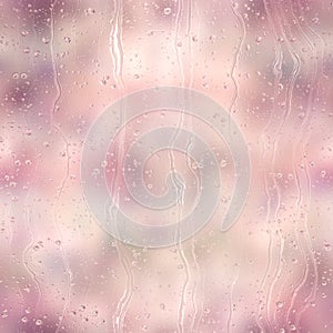 Seamless rain drop water repeat pattern on blur