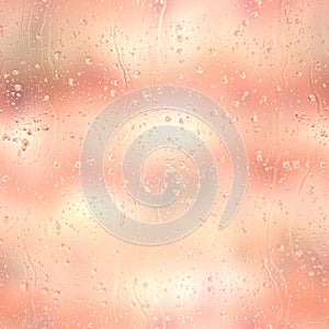 Seamless rain drop water repeat pattern on blur