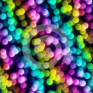 Seamless rainbow bokeh