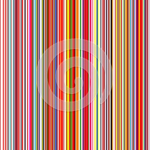 Seamless rainbow curved stripes color line art vector background