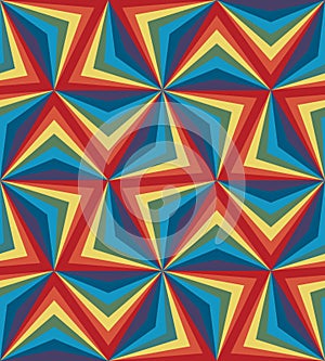 Seamless Rainbow Poligonal Pattern. Geometric Abstract Background
