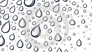 Seamless Raindrop Pattern, Liquid Abstract Background, vector design Generative AI