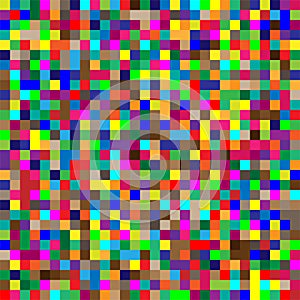 Seamless random squares, mosaic tiles pixelated, pixels colorful vibrant, vivid background / pattern. blocks repeatable pattern.