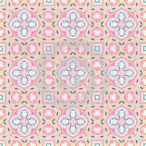 Seamless raster pattern in oriental style Flower psychedelic mosaic Pattern for wallpaper, backgrounds, decor for tapestries. Psyc