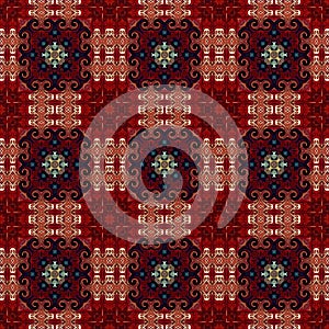 Seamless raster pattern in oriental style psychedelic mosaic Pattern for wallpaper, backgrounds, decor for tapestries, carpet